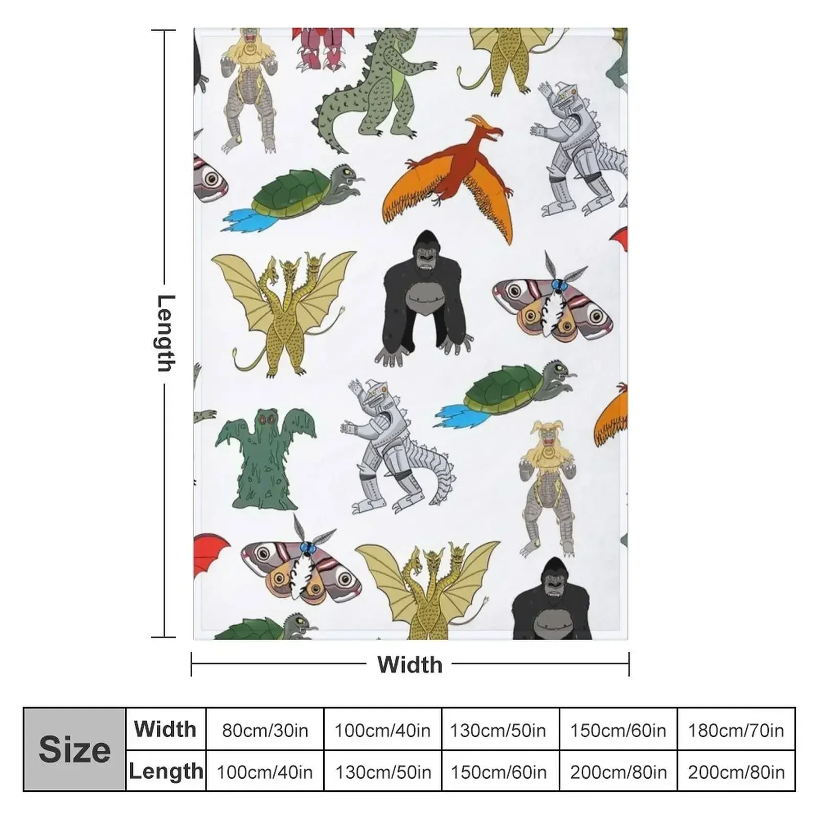 Colorful Kaiju Throw Blanket blankets ands Quilt Single Warm Blankets