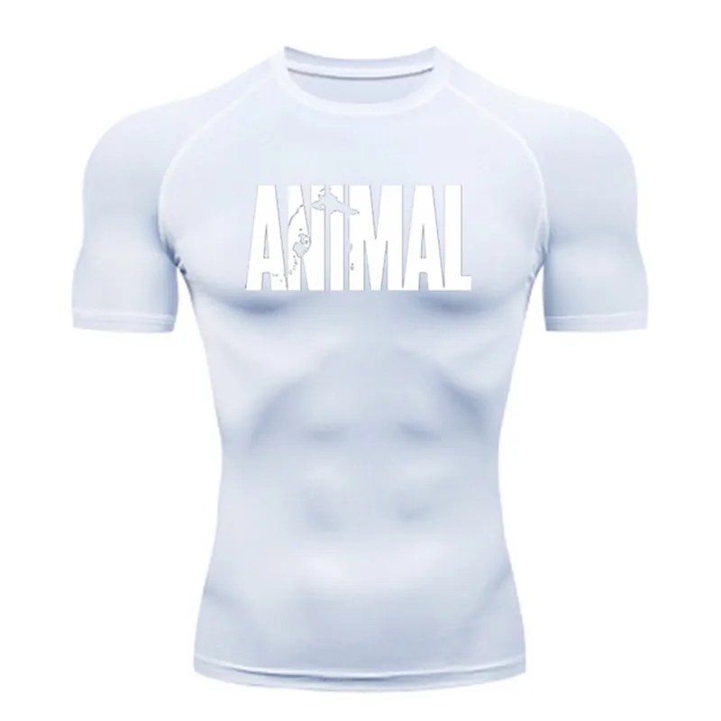 Men Running Compression T-shirt Short Sleeve Sport Tees Gym Fitness Sweatshirt Male Jogging Tracksuit Homme Athletic Shirt Tops