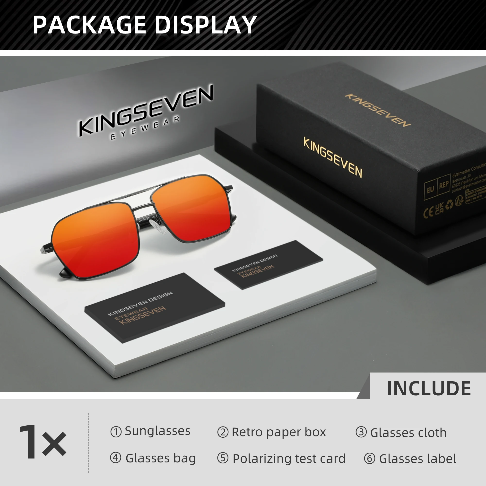 KINGSEVEN Mode Polarisierte Sonnenbrille Männer Kühlen Fahren Gläser Goggle Sommer Metall Vintage Sonnenbrille UV400 Oculos De Sol – Detail 5