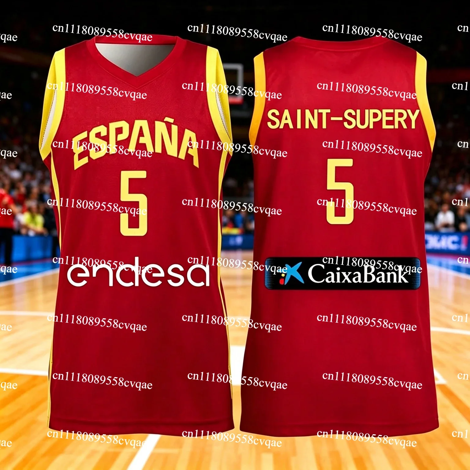 Iyana Martín #44 Awa Fam #11 Spain Basketball Outdoor Jersey Tank Top Quick Drying Breathable Lightweight Competition Tee Family