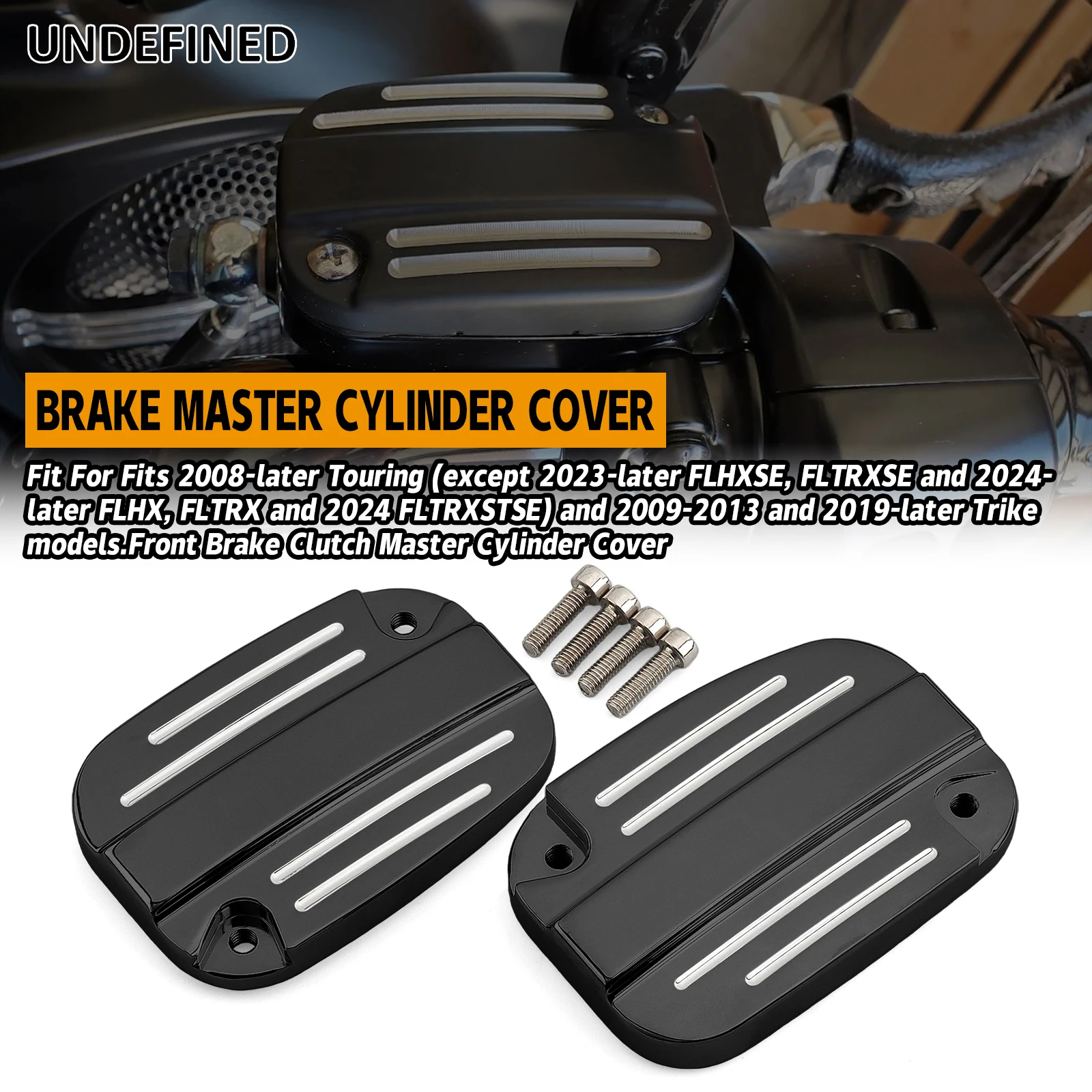 Motorcycle Brake Reservoir Master Cylinder Cover Front Rear For Harley Touring Electra Street Glide Road King FLH V-Rod VRSCA
