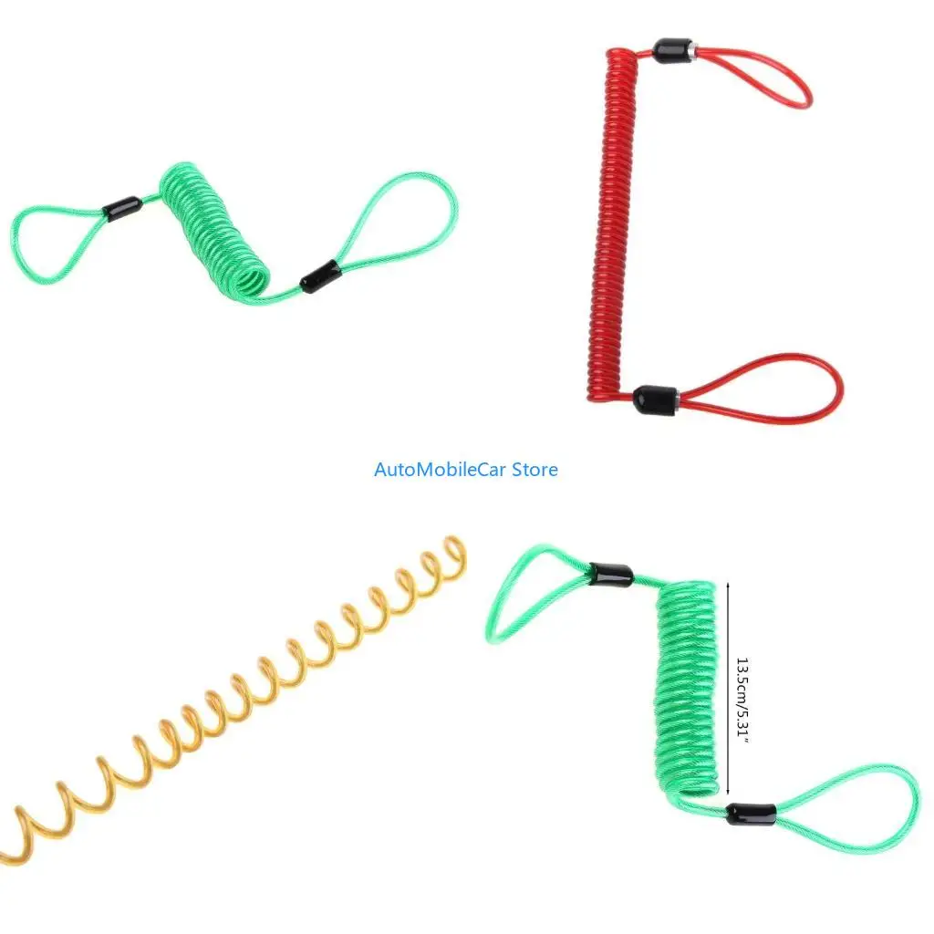 G8TE Portable Reminder Rope Motorcycle Helmet Anti-theft Spring Rope Travel Wire Rope Riding Accessory Bike Tool