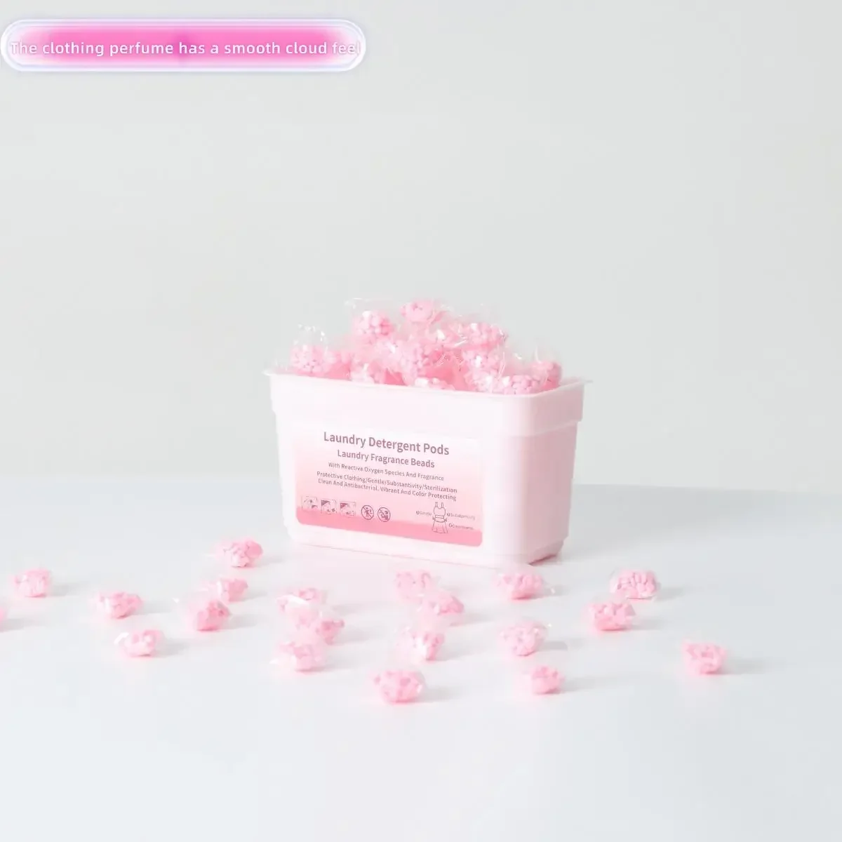 Laundry Fragrance Beads (Capsule Type), Net Content: ≈320g/≈110pcs/box. Laundry Companion with Fragrance Enhancers, Strong Flora
