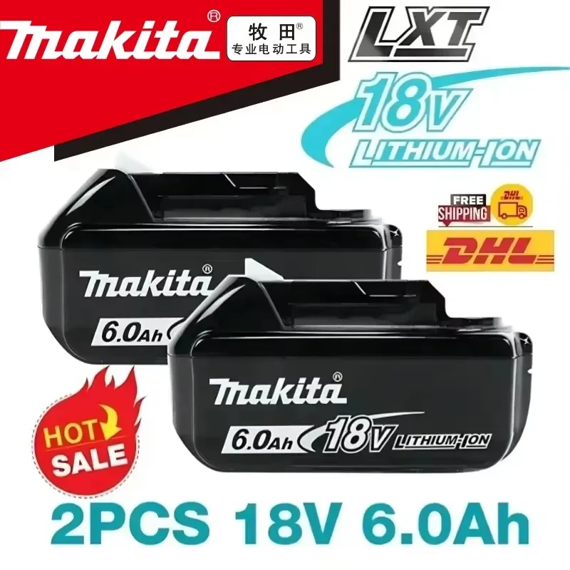 100% Original 18V Makita 6Ah für Makita Akku BL1840 BL1830B BL1850B BL1850 BL1860 BL1815 Ersatz-Lithium-Akku