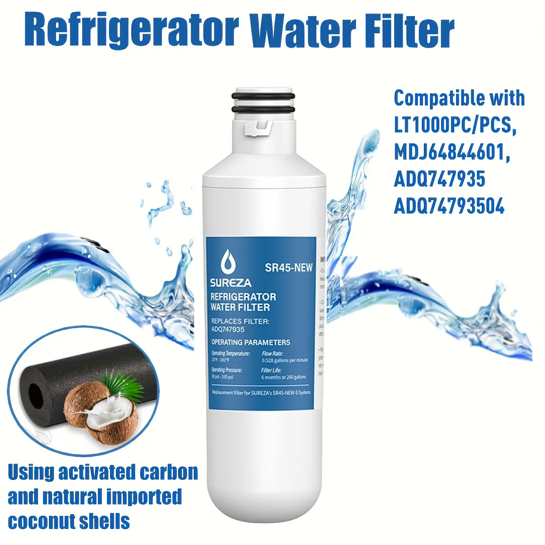 Replace Water Filter LT1000p for LG Refrigerator Water Filter LT1000p LT1000pc ADQ74793501 MDJ64844601 Kenmore 9980 , 2-6 PACK