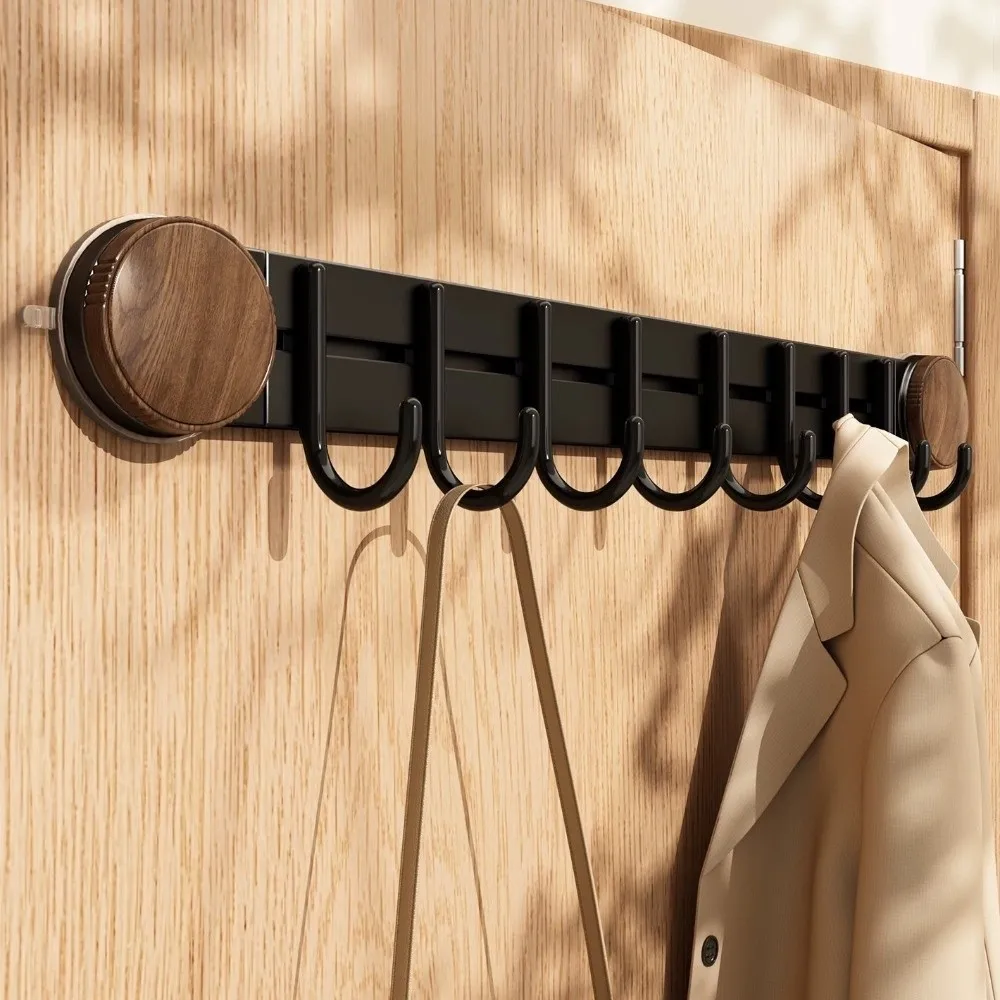 

4/6 Hooks Vacuum Suction Cup Hooks Wall-Mounted Traceless Hanging Clothes Hooks No Drilling Removable Kitchen Storage Hooks