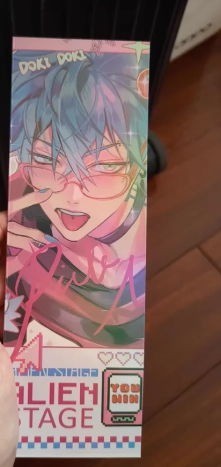 Anime Alien Stage Till Cosplay Cartoon Badge Laser Ticket Keychain Accessory Postcard Ornament Pendant Emblem Mascot Fans Gift