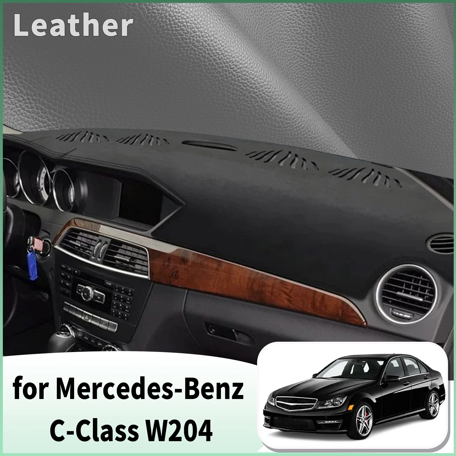 for Mercedes-Benz C-Class C Class W204 2008-2014 Dash Mat Dashboard Cover Dashmat Universal Anti-Reflection Heat Insulation Sun