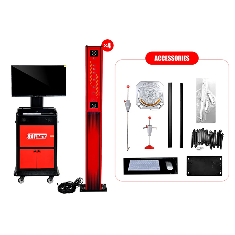 GA-800A Touchless High Precision 3D Wheel Alignment Machine Wireless Industrial Camera 20000 Vehicles Multi-language