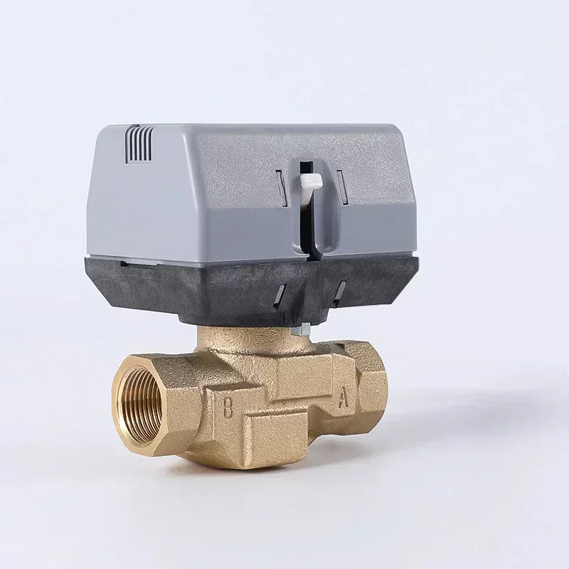 1/2”3/4“1” Motorized Two-Way Valve Brass VC6013/VC4013 Fan Coil Electric  AC200-240V