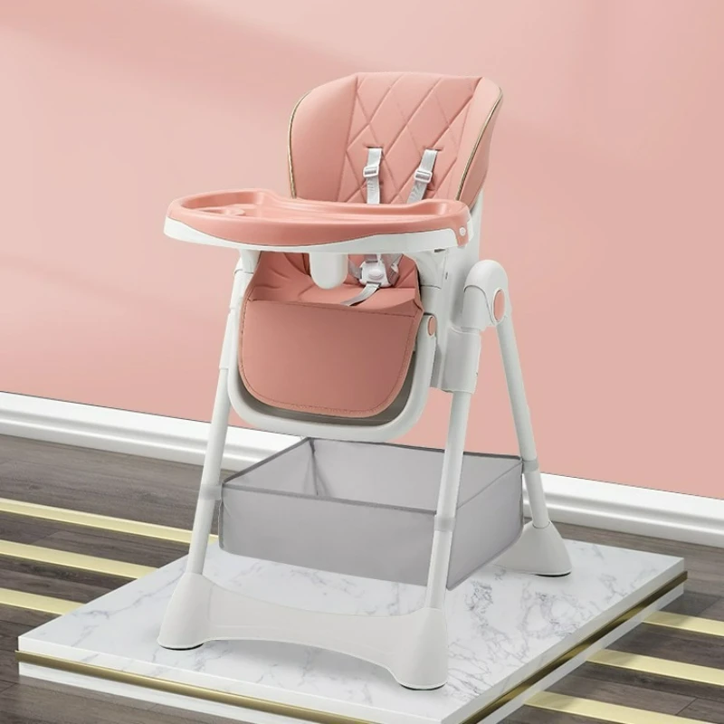 Portable Foldable Baby Dining Chair No Installation Required Home Cartoon Children's Dining Chair Available Sitting Lying Down