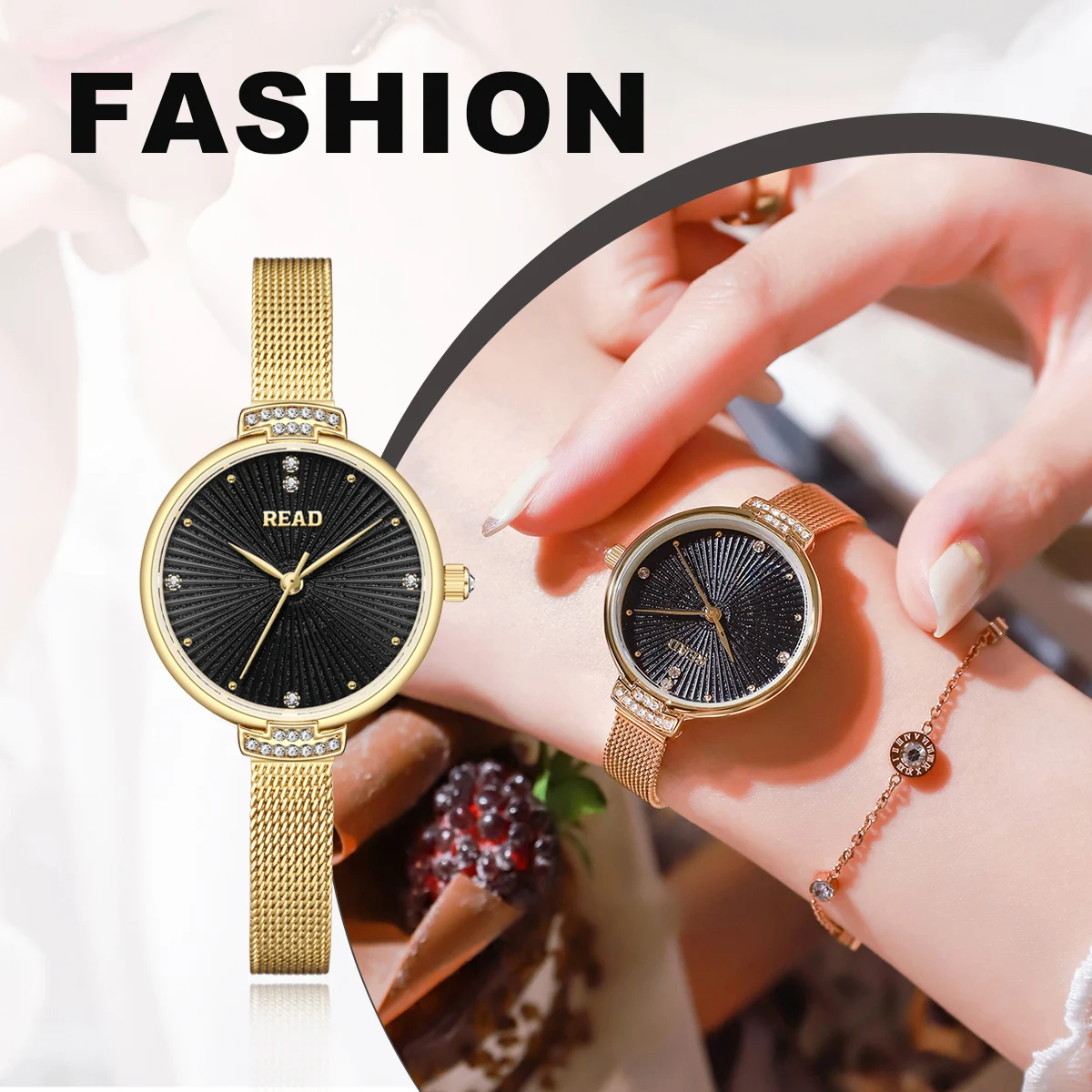 READ Women Quartz Watch | Blac - Stainless Mesh Band ulasan dan harga