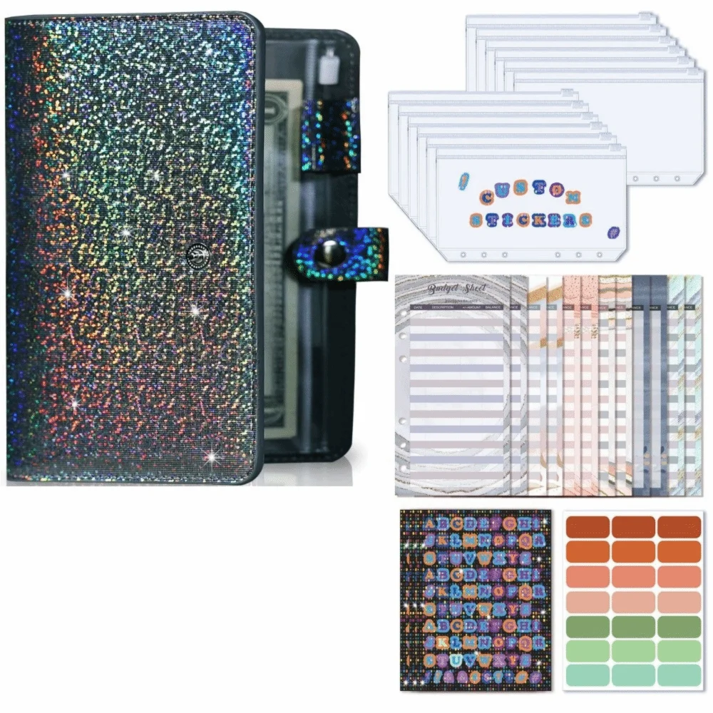 

Мягкая кожа A6, бюджетный переплет, 6 отверстий, карманы для переплета, кошелек, бюджетный конверт для наличных, переплет, экономия денег