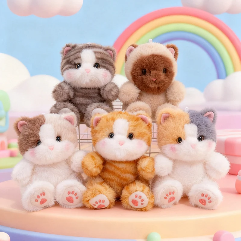 

13cm Adorable Siamese Cat Plush Doll Lifelike Stuffed Animals Soft Ragdoll Kitten Plushies Toy Home Decor for Girls Kids Gifts