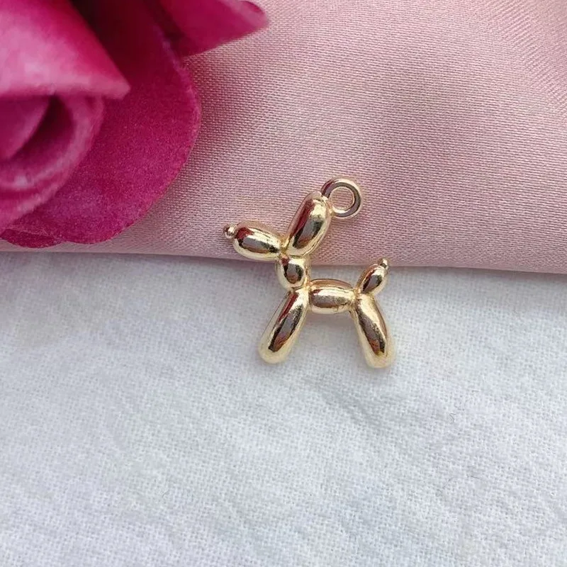 13pcs 19*15mm 13colors 3D Balloon Dog Metal Charms Pendant Earring Bracelet DIY Necklace Jewelry Making view 6