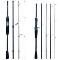 FLENHAI-mini cañas de pescar giratorias de carbono para viaje, Baitcasting, 1,8 ~ 2,4 m, peso de fundición, 5-30g M, productos de señuelo rápido para caña PHISHGER