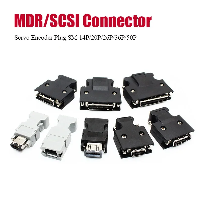 MDR/CSIS Cable Connector 1394 Encoder Servo Driver Plug Industrial Grade Gold-plated SM-14P/20P/26P/36P/50P Servo Plugs