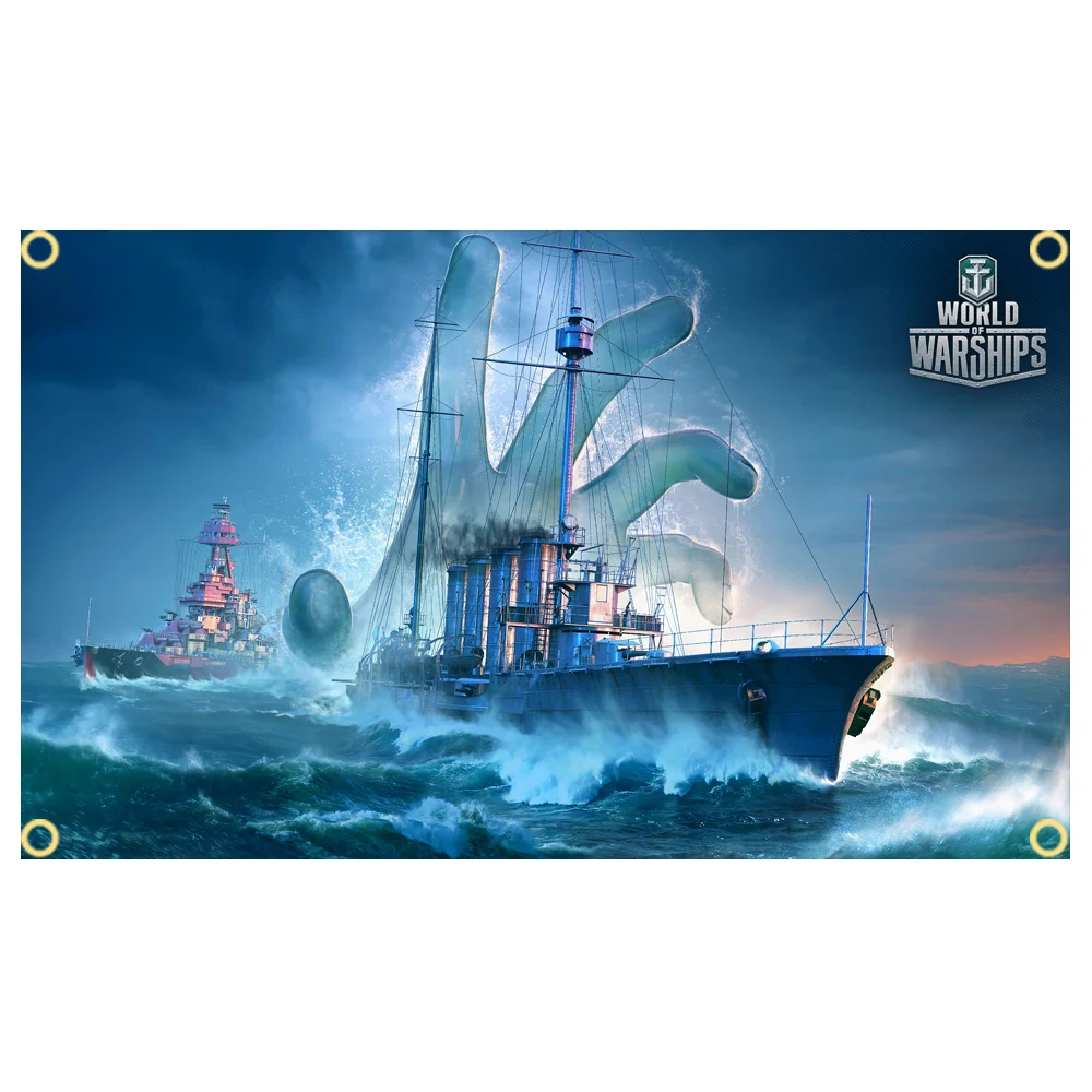 60x90cm 90x150 WORLD OF BATTLESHIPS Flag Polyester Digital Printed Banner Tapestry curtain poster