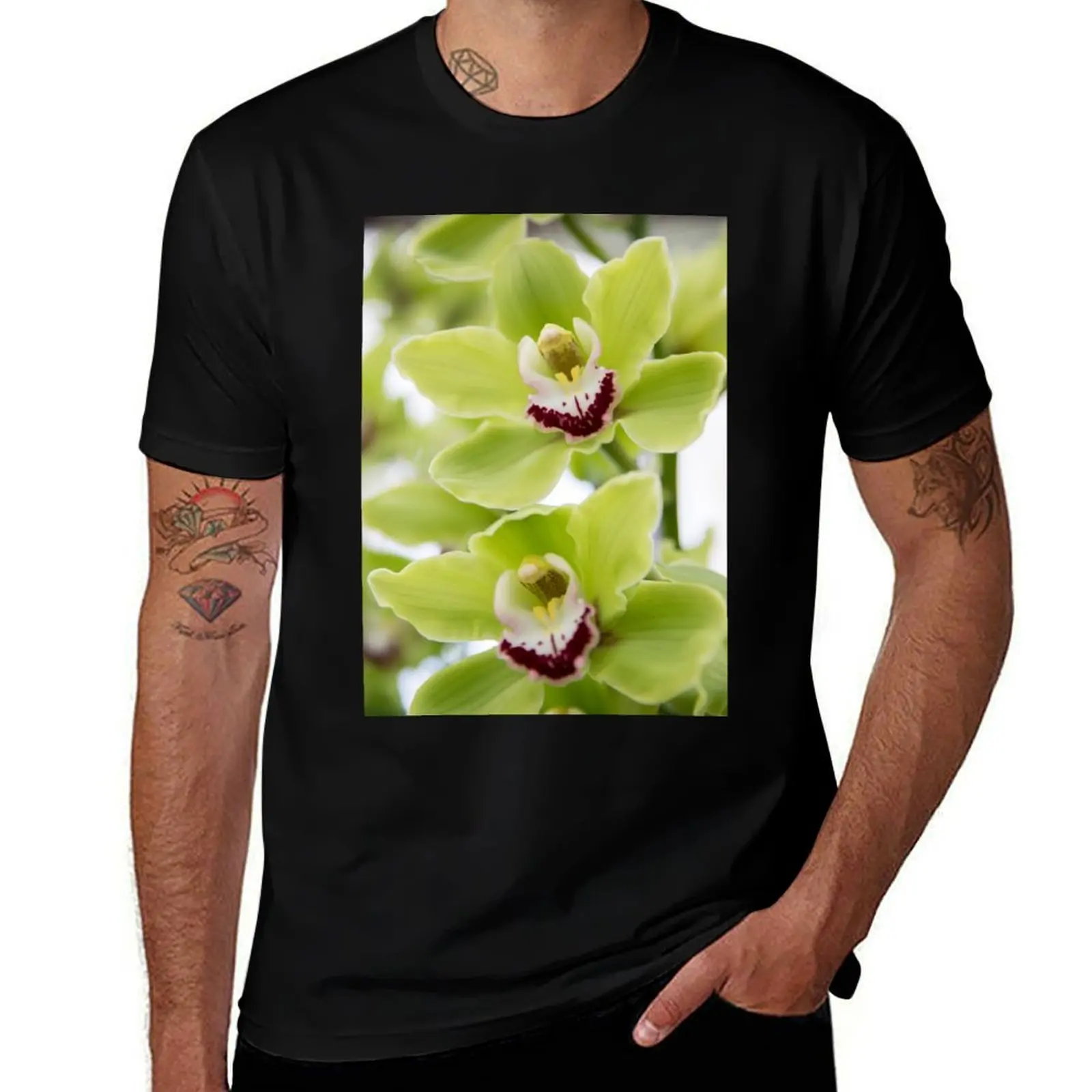 Green Orchid T-Shirt Quick Dry Outdoor Sports T-Shirt