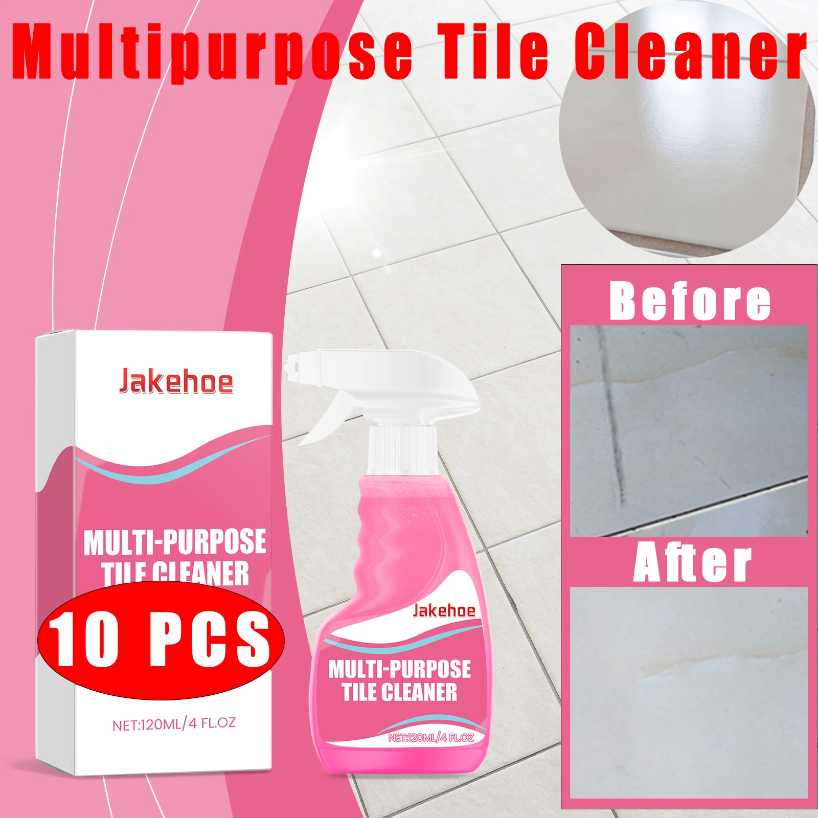 

10PC Floor Polishing Cleaner Ceramic Tile Oil Dust Dirt Stain Cleaning Foam Spray Ceramic Toilet Wall Brightening PolishingAgent