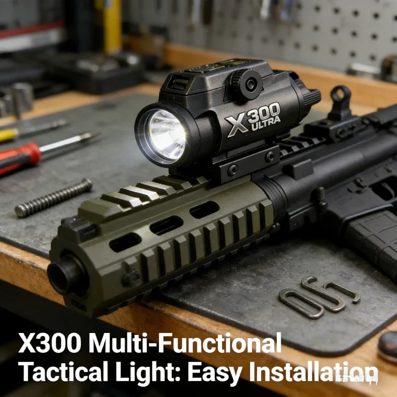 

Многофункциональный тактический фонарь X300: крепление на 20-мм планку для игрушечных страйкбольных пистолетов, CS-матчей, охоты, военных игр【НОВИНКА 2026】