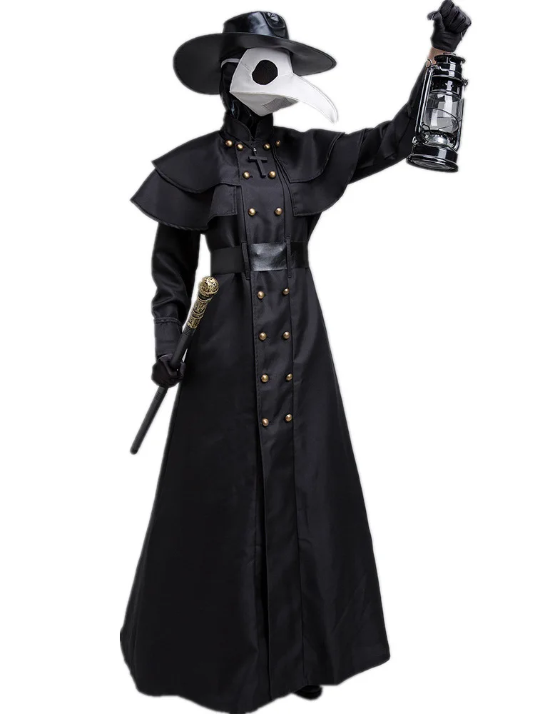 Halloween Cosplay Costume Pastor Black Robe Women's Ethnic Stage Wear Spring 2026 No Brand Registered Trademark