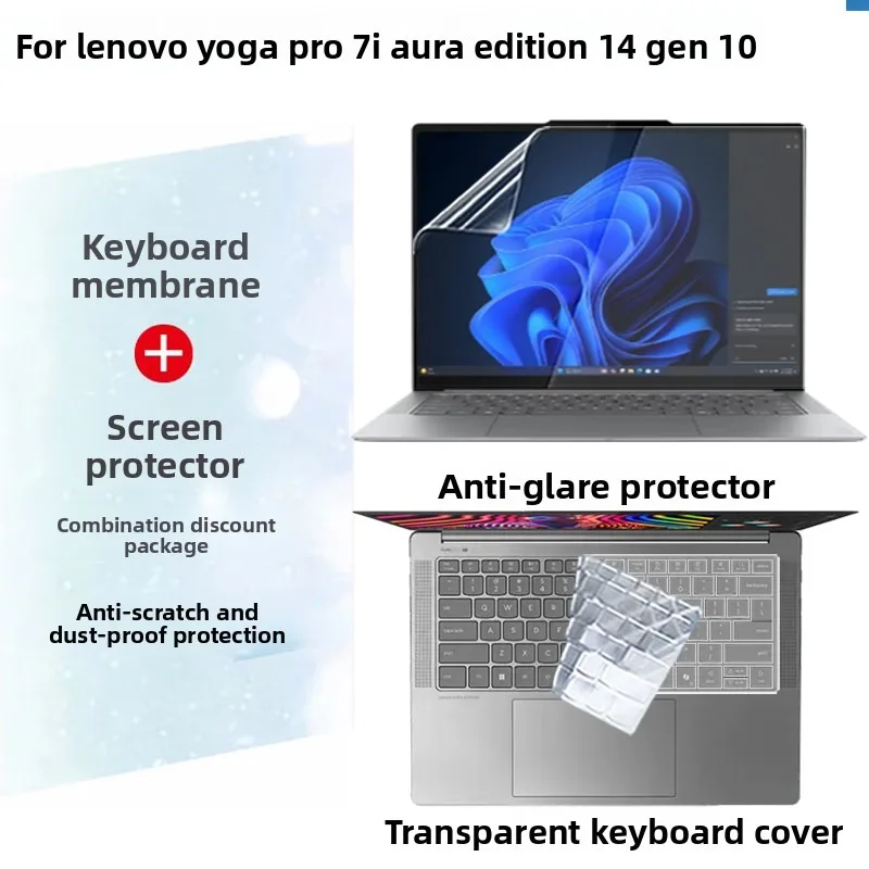 

14-дюймовая защитная пленка для экрана компьютера Lenovo Yoga Pro 7i Aura Edition 14 Gen 10, чехол для клавиатуры 2K HD/антибликовая/антисиняя пленка