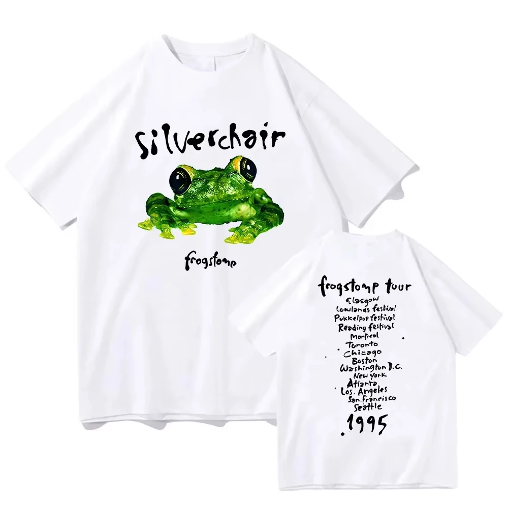 Camisetas Silverchair Frogstomp 1995 de Manga Curta para Mulher/Homem, Roupas Casuais Estilo Hip Hop, Camisetas Góticas