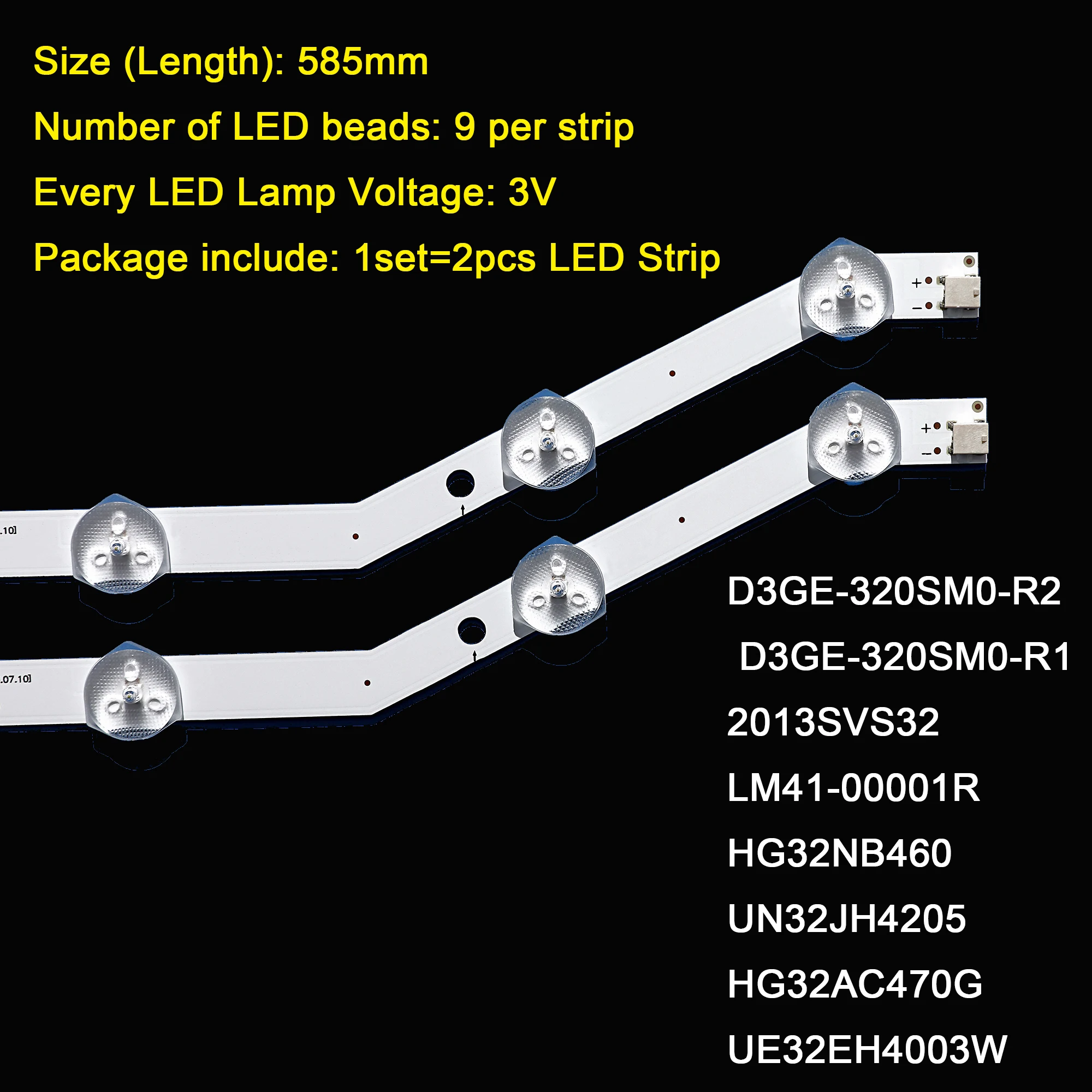 LED para TV de 32 pulgadas, luz para BN96-33972A, 2013SVS32, DF320AGH-R1, D3GE-320SM0-R2, BN64-YYC09, BN96-27468A, 100%, nuevo