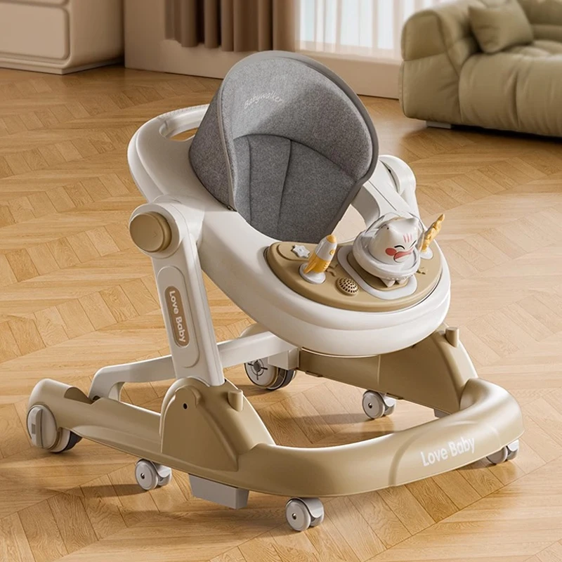 Multi-functional Anti-rollover Baby Walker Folding Activity Walker Baby Can Sit Push Learning Driving Baby Trolley 6-18 Months