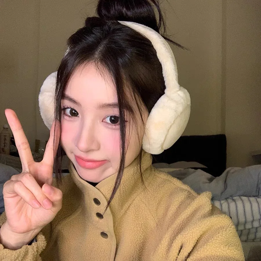

Anjj New Minimalist Earmuffs Fashion Exquisite Winter Outdoor Warm Ear Protect Girls' Faces Look Smaller Earmuffs