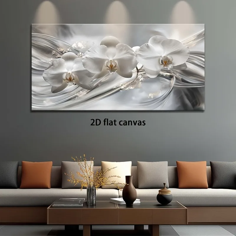 

Canvas Wall Art White Orchids Modern Painting Frameless Picture Living Room Bedroom Office Home Decor High Quality Print Canvas