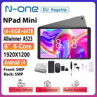 N-one 8 Inch 12GB RAM Android 14 Tablet Computer with Octa-core, Newest Tablet Support 5G WiFi