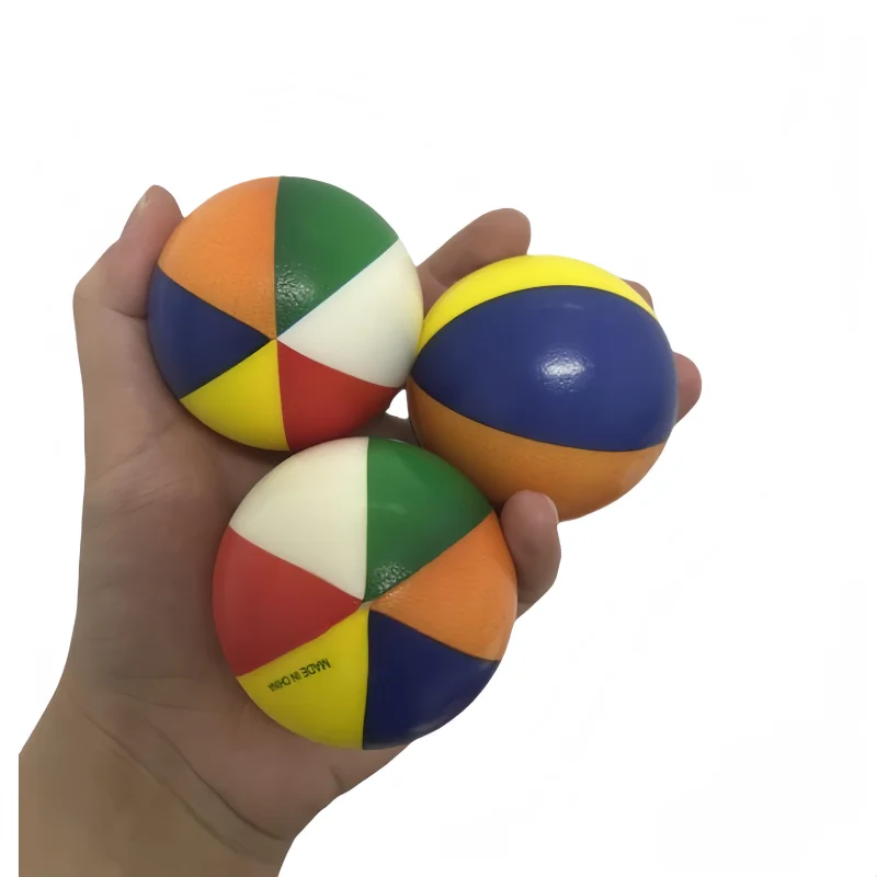 12Pcs PU Sponge Beach Pressure Beach Soft Ball Compression Decompression Toy Children's PU Foam Soothing Toy Wrist Sports Ball