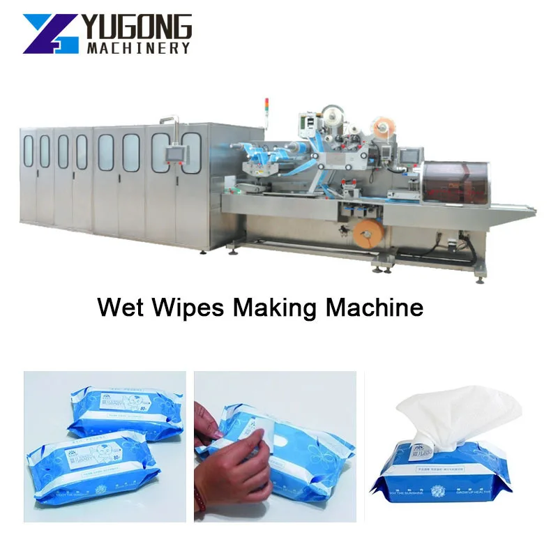 YUGONG Baby Wet Wipes Making Machinery Automatic Wet Wipes Packing Machine Nonwoven Wet Wipes Machinery Production Line