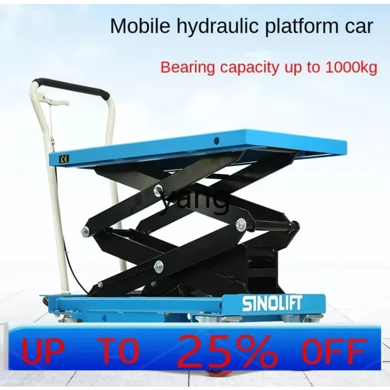 CX platform truck Manual mobile hydraulic lift Handling scissor pedal lifting cart