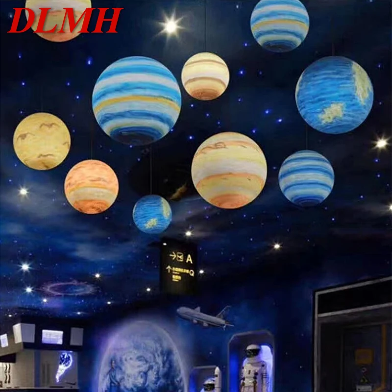 

DLMH Wedding Planet Chandelier Sun Moon Stars Sky Top Stage Store Bar Restaurant Kindergarten Decoration