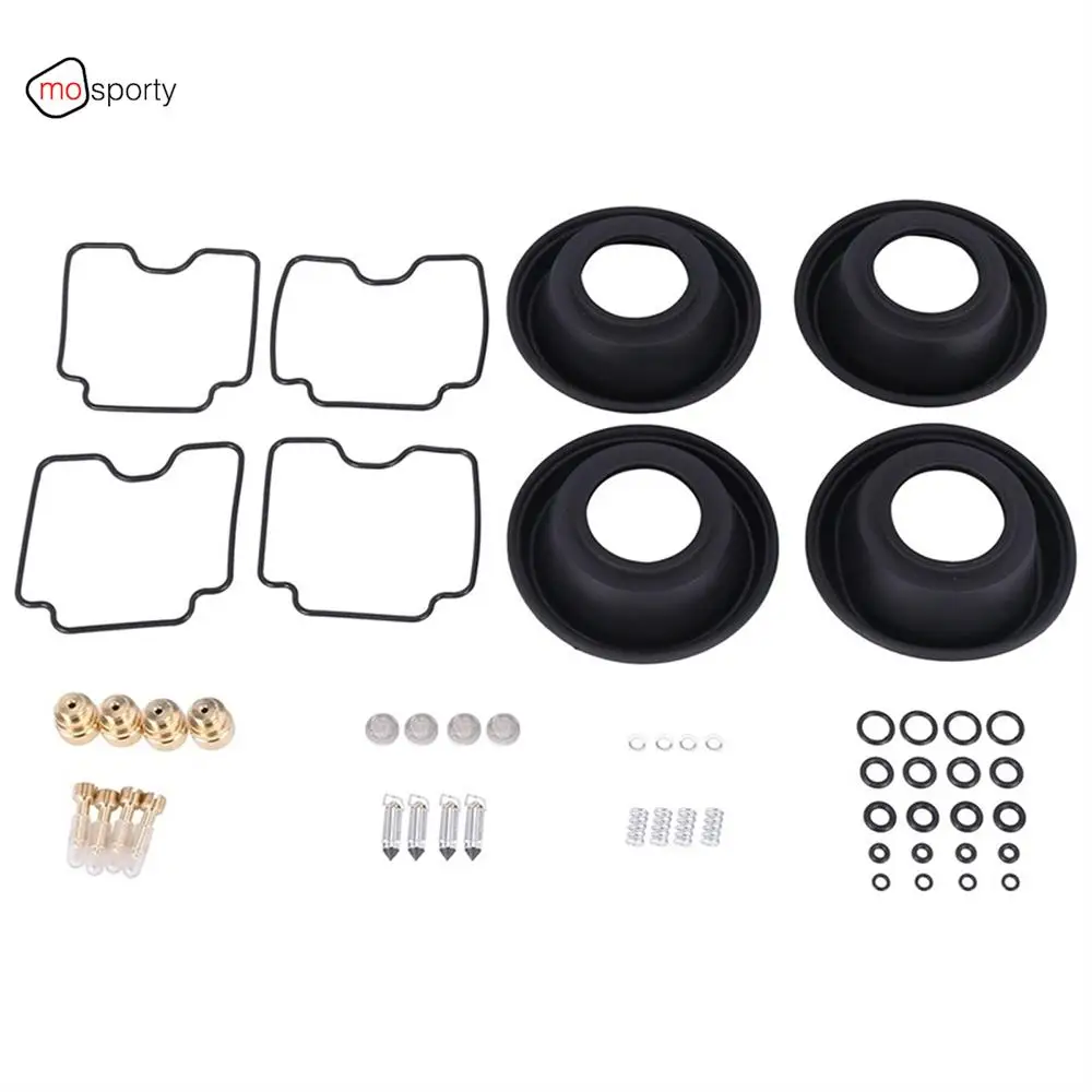 Motorcycle Carburetor Repair Kit with Plunger Diaphragm Float Needle Gasket Parts for Yamaha FZS1000 Fazer FZ-1 2001-2005