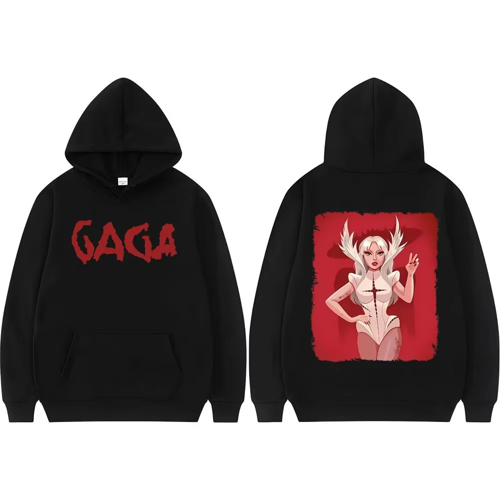 

Lady Gaga Mayhem Ball Tour 2025 Printed Sweatshirts Long Sleeve Vintage Classic Hoodies Men Women Gothic Clothes Loose Pullovers