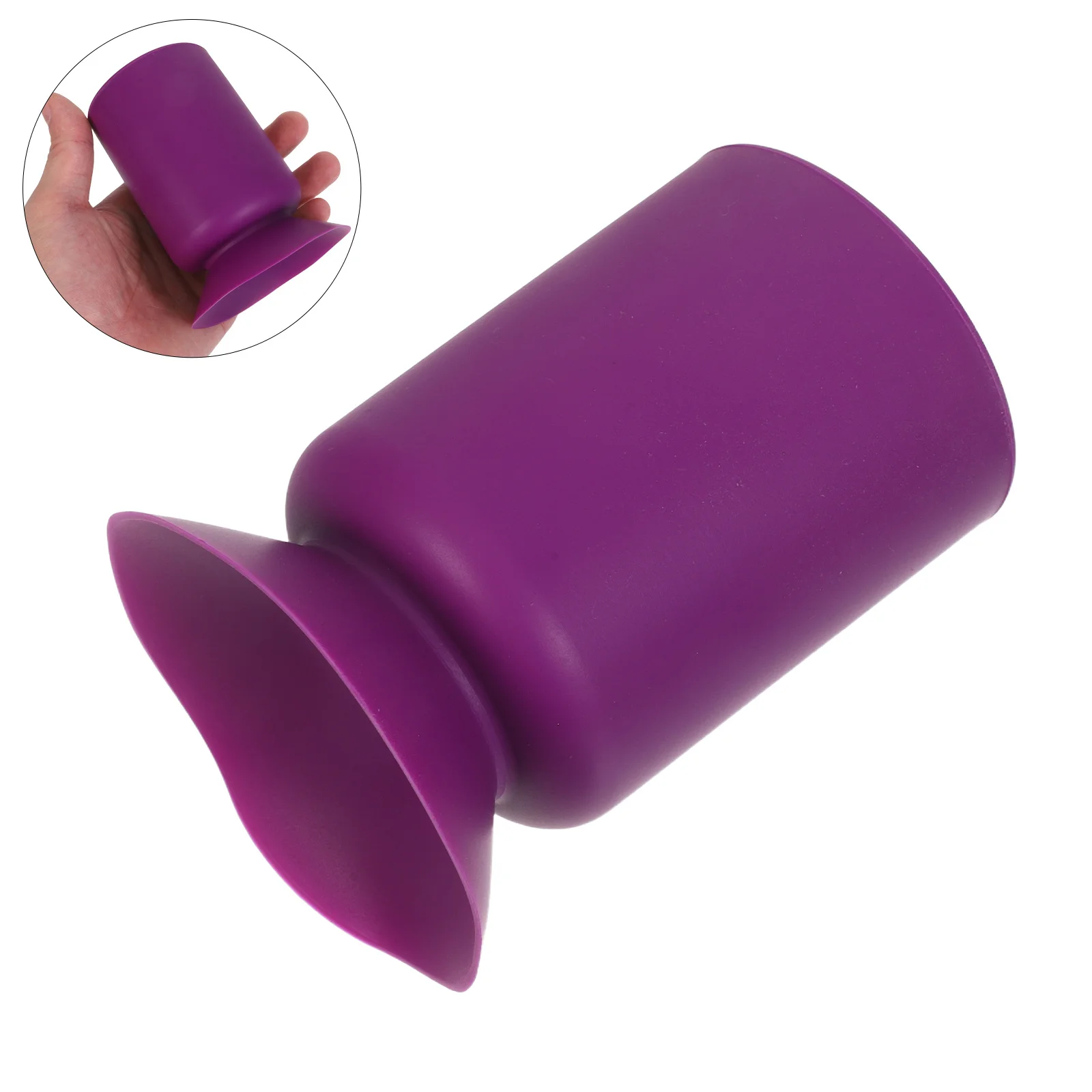 

Suction Cup Silicone Pen Holder Purple Stable Desk Brush Container Storage Stand Makeup Organizer Pencil Scissor Holder