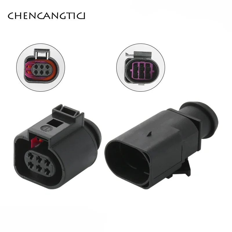 

1 Set 6 Pin Way Auto Temp Sensor Plug Waterproof Electrical Wire 1.5 Male Female Connector For Truck Car 1J0973713 1J0 973 713