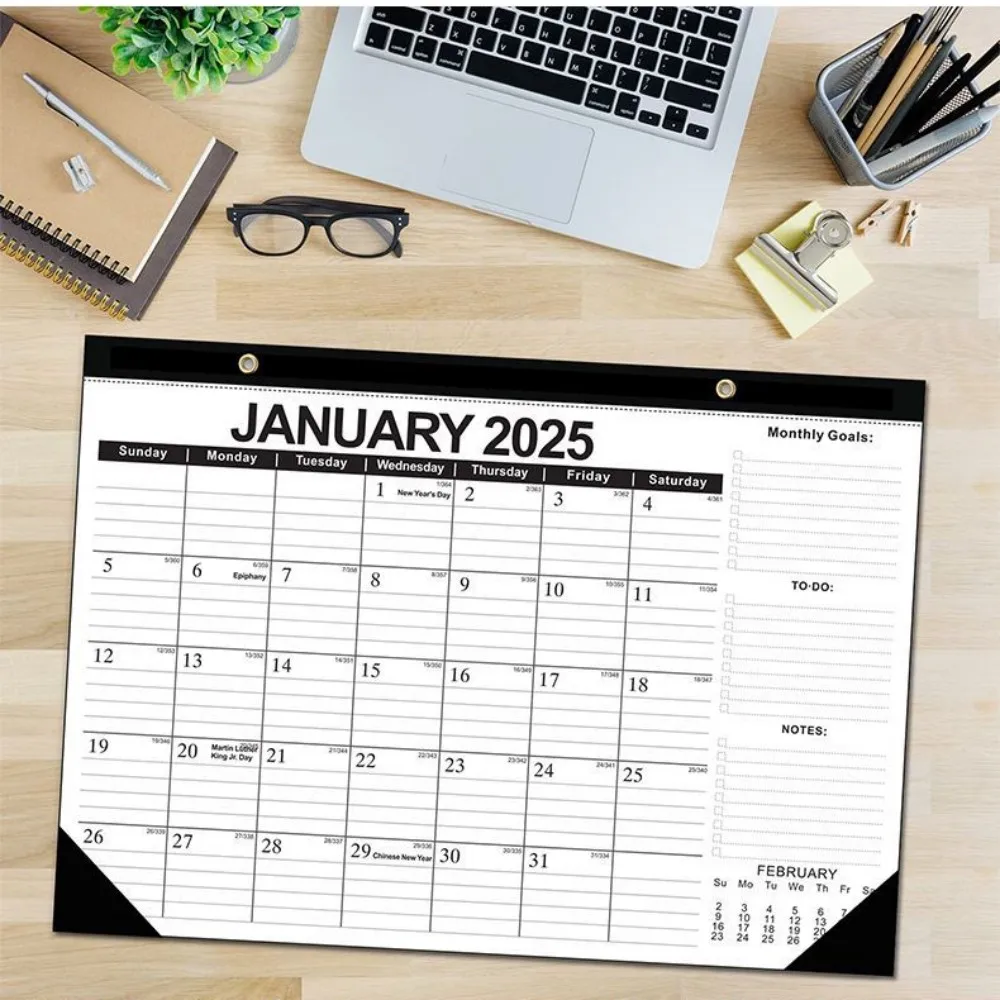 Desk Calendar 2024-2025 Wall Hanging Calendar Large Weekly Monthly Yearly Planner Desk Schedule To Do List Agenda Organizer