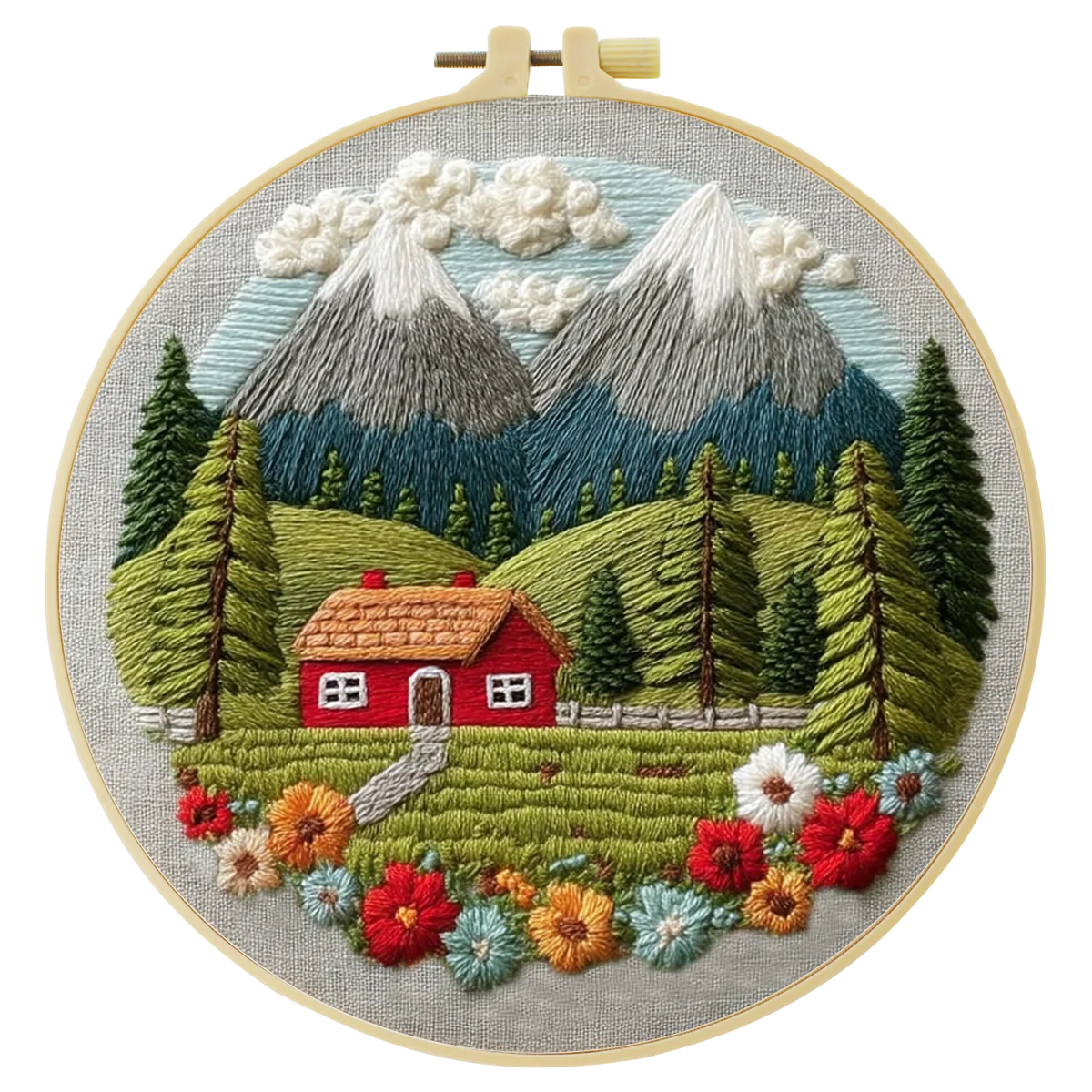 ThreadLux Kreuzstich-Set mit Fadenanleitung 30x40cm/11.8x15.7in Einfach zu befolgendes Weihnachtsgeschenk Familien-Dekorations-Kreuzstich-Set – Detail 4