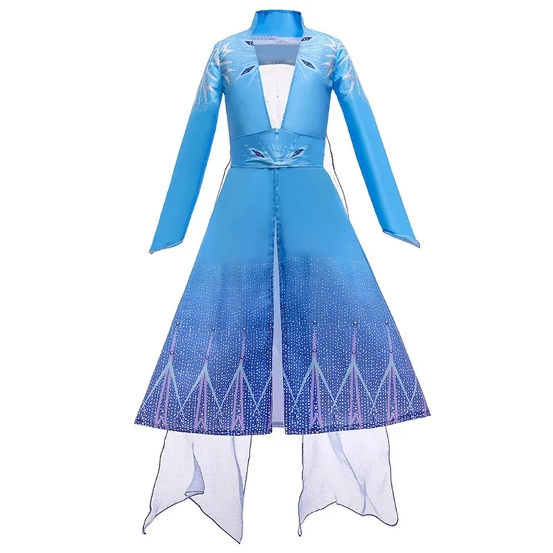 2026 Girls Snow Queen 2 rhinestones dress Kids Carnival new Elza white costume children birthday party frocks clothes for  3E3R4 view 3