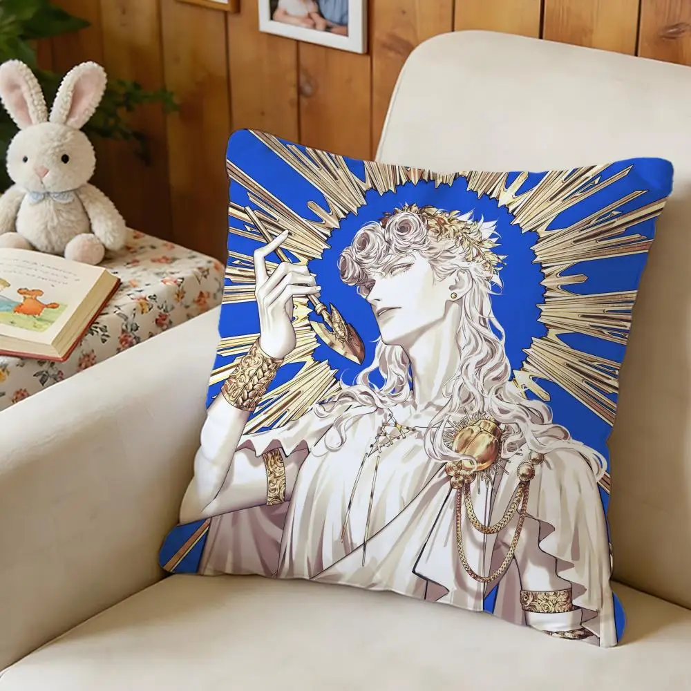 Anime J-JoJo Bizarre Adventure Pillow Case Soft Washable Short Plush Modern Decorative Cushion for Sofa Bed Office Car Living Ro