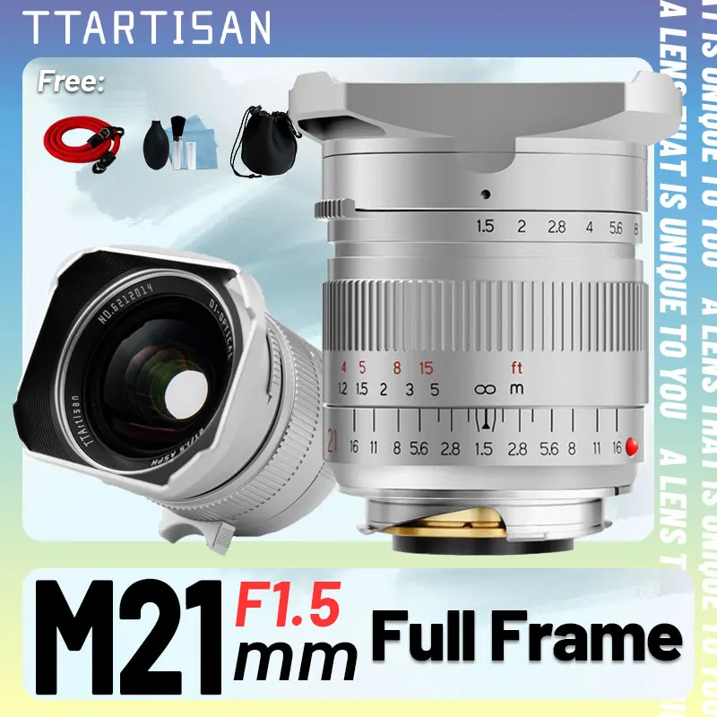 

Широкоугольный объектив TTArtisan 21mm F1.5 Full Frame для камер Leica с байонетом M: Leica M-M240, M3, M6, M7, M8, M9, M9p, M10
