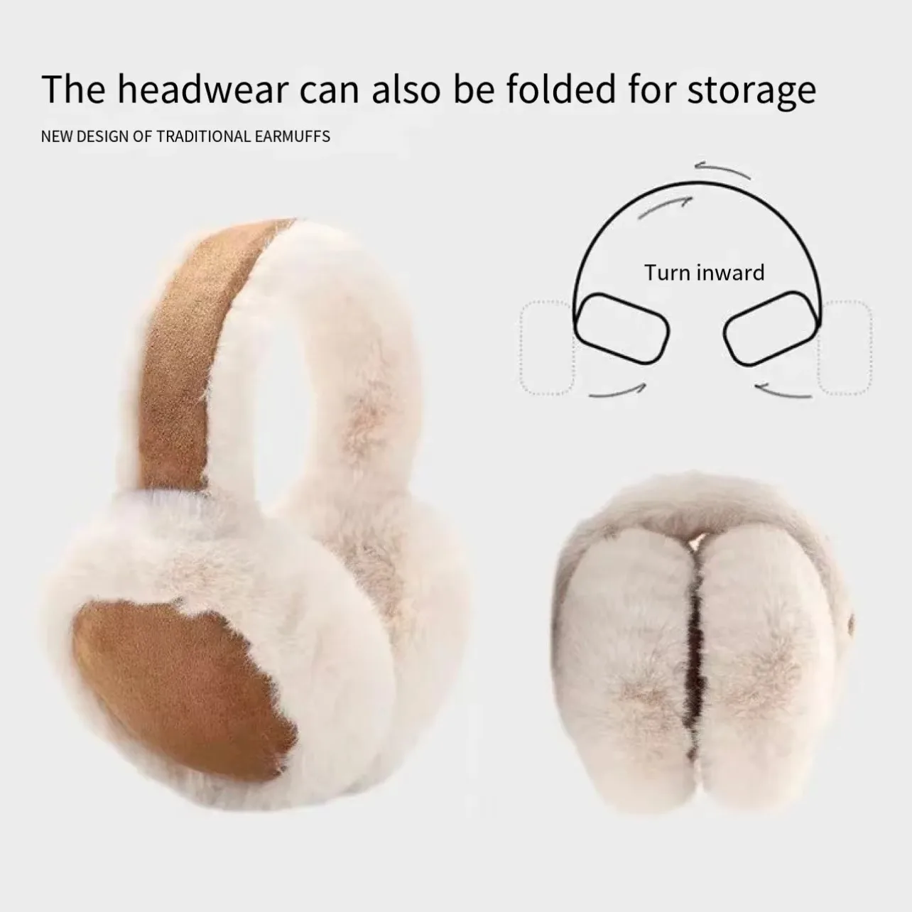 Korea Suede Warm Ear Muffs Ladies Outdoor Cycling Thickened Cold Ear Muffs Warm Headphones Cold Earplugs Winter Accessories
