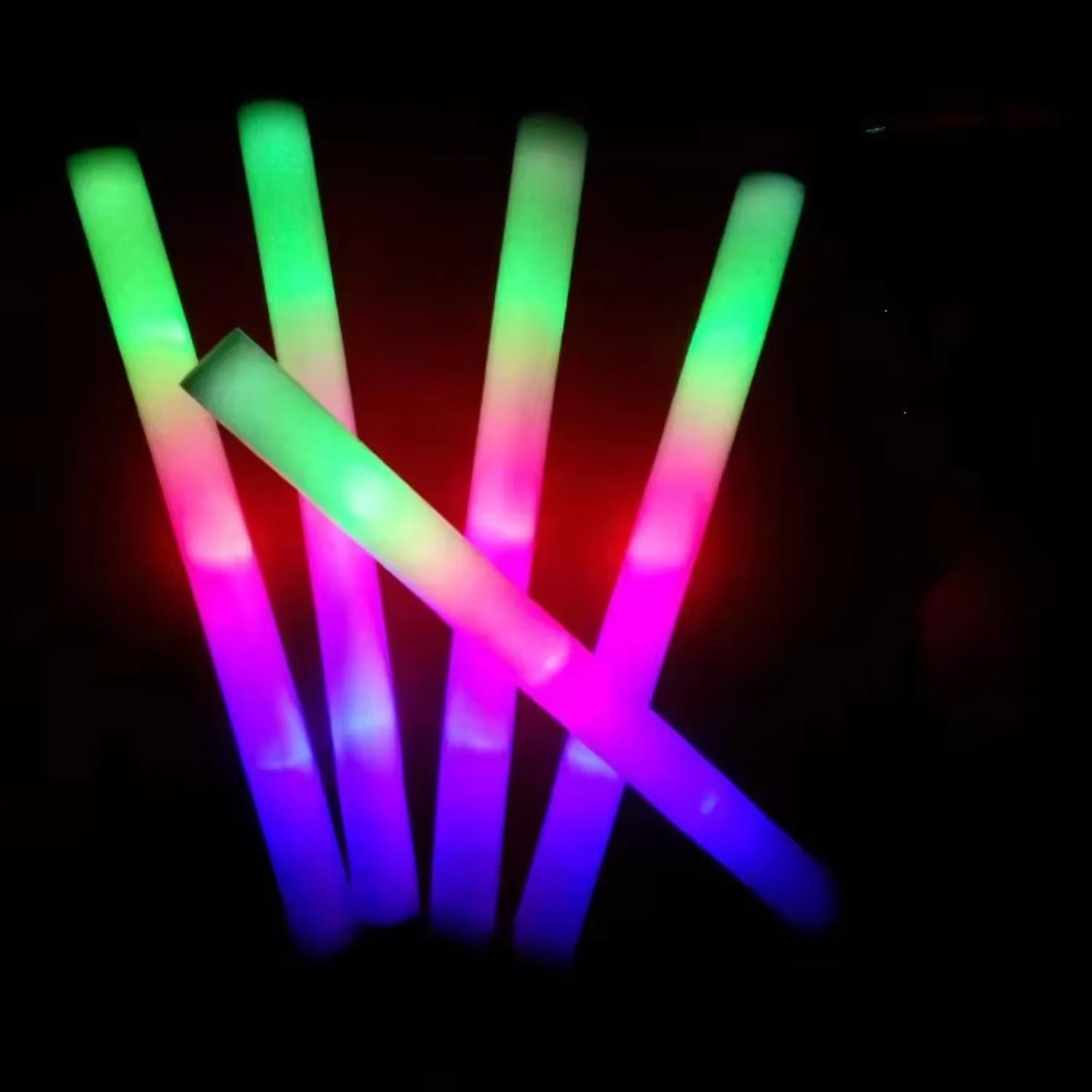 

New LED Light Glow Stick Weddings Concerts Christmas Halloween Party Supplies Foam Light Up Glow Sticks