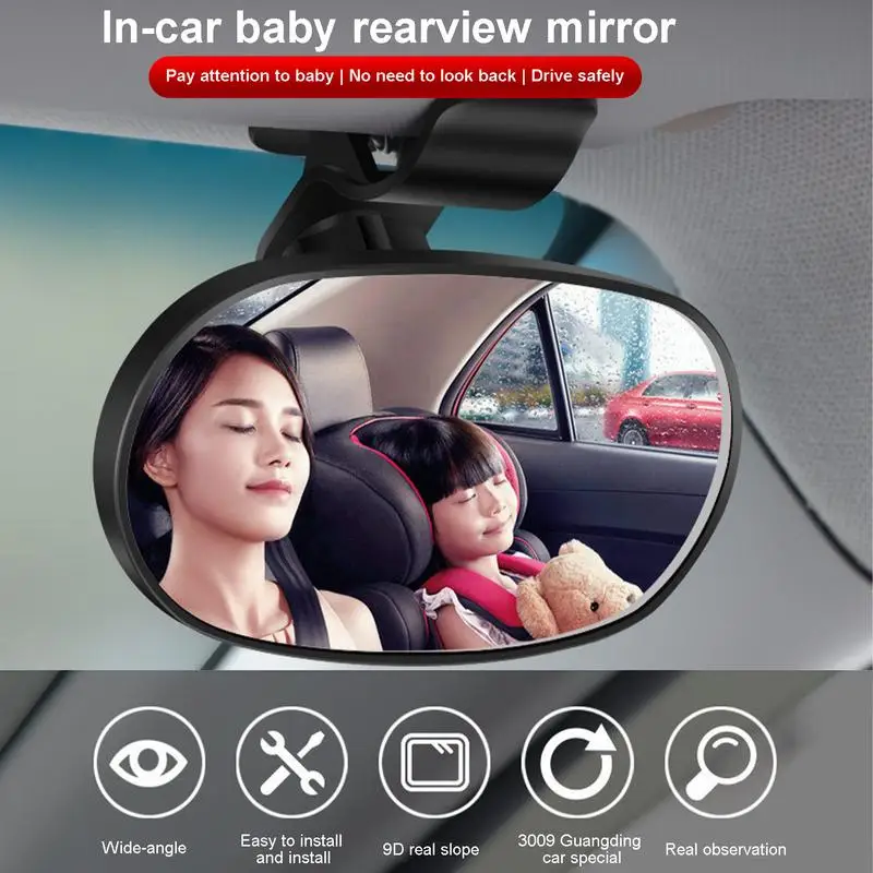 Baby Car Mirrors 360-degree Adjustable Car Safety View Back Seat Mirror Children Facing Rearview Infant Care Safety Monitor Tool