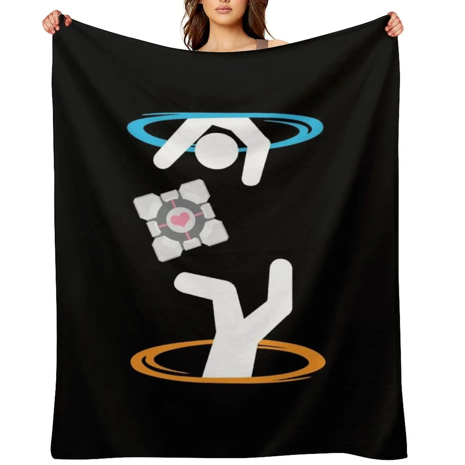 

Don't Lose The Companion Cube (Transparent) | Portal Throw Blanket Luxury Thicken Cute Warm warm for winter Blankets